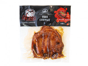 Колбаски ФОМА ЛУКИЧ (с беконом) (по 0,5кг): Ухо целое с красным перцем (150 гр.)