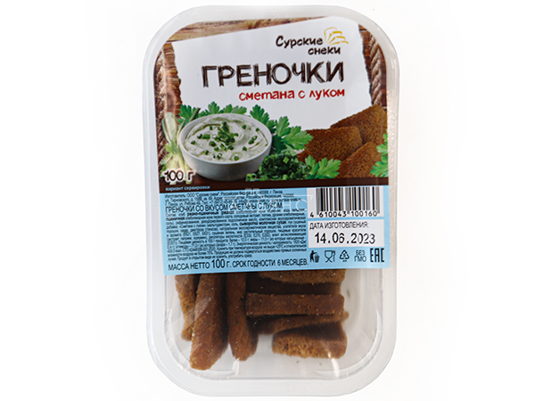 Сурские гренки Сметана с луком (100 гр) в Ново-Переделкино