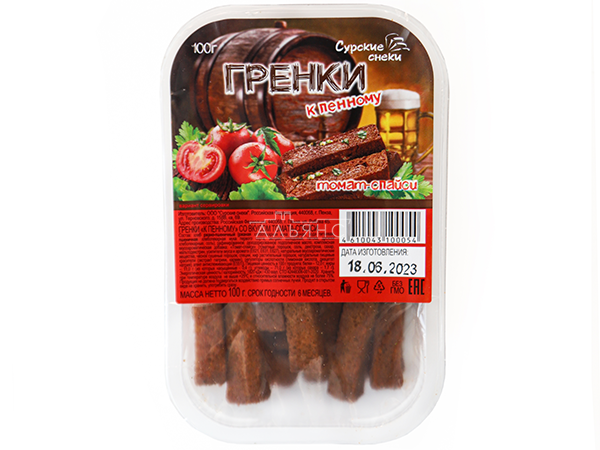 Сурские гренки Томат спайси (100 гр) в Ново-Переделкино
