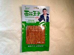 Японские снеки и крекеры: Мучные полоски ЗЕЛЁНЫЕ со вкусом барбекю 76 гр